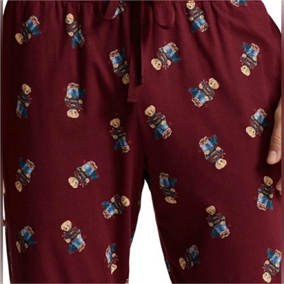 Polo Ralph Lauren Men's 2-Pc. Cotton Polo Bear Pajamas Set - Picture 3 of 6